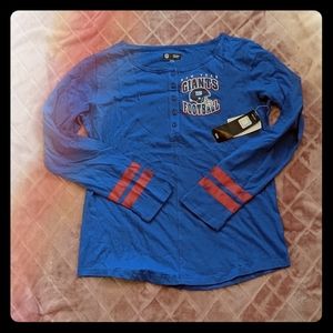 NWT NFL Giants Women's Button Henley Long Sleeve